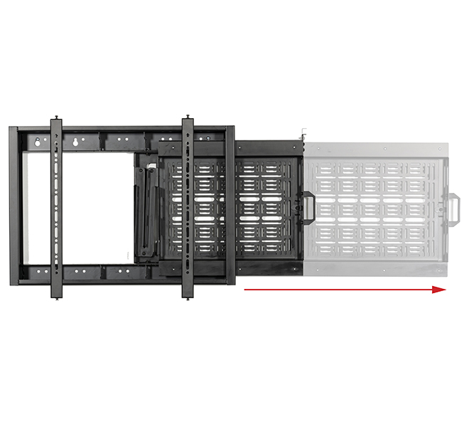 מתקן קיר למסכים עד "75 הכולל מגירה נשלפת אחורית B-TECH דגם BT7883 – תמונה 3
