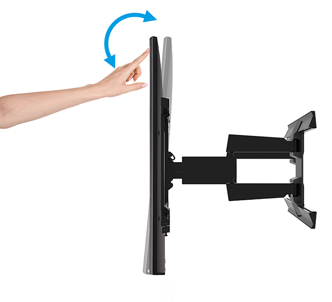 מתקן קיר דו-זרועי למסכים B-Tech BT8227 עם טכנולוגיית UltraGlide Tilt & Swivel – תמונה 4