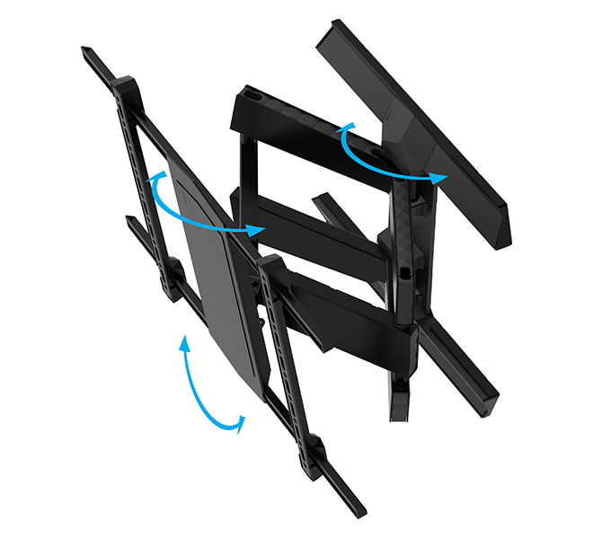 מתקן קיר דו-זרועי למסכים B-Tech BT8227 עם טכנולוגיית UltraGlide Tilt & Swivel – תמונה 5