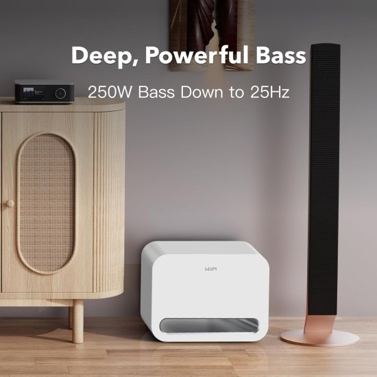 סאבוופר חכם אלחוטי WiiM Sub Pro - צבע לבן – תמונה 3