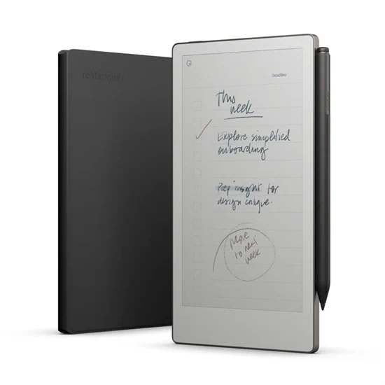 מחברת דיגיטלית Remarkable Paper Pro Move 7.3" with Marker Plus Pen and Book Folio