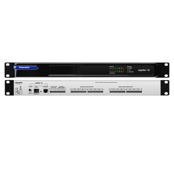 פרוססור מטריצה דיגיטלי עם 8 כניסות ו-8 יציאות מסדרת JUPITER מבית Symetrix
