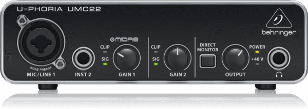 כרטיס קול דגם UMC22 מבית BEHRINGER