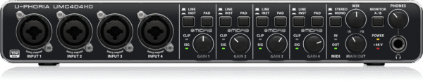 כרטיס קול 4 כניסות ו- 4 יציאות + MIDI דגם UMC404HD