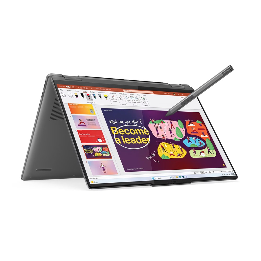 Lenovo YOGA 7 | Ultra 7 155U | 1TB SSD | 16GB RAM | 16" WUXGA IPS | TOUCHSCREEN | Win11 | Backlit Keyboard | STORM GREY | 3Y Warranty – תמונה 6