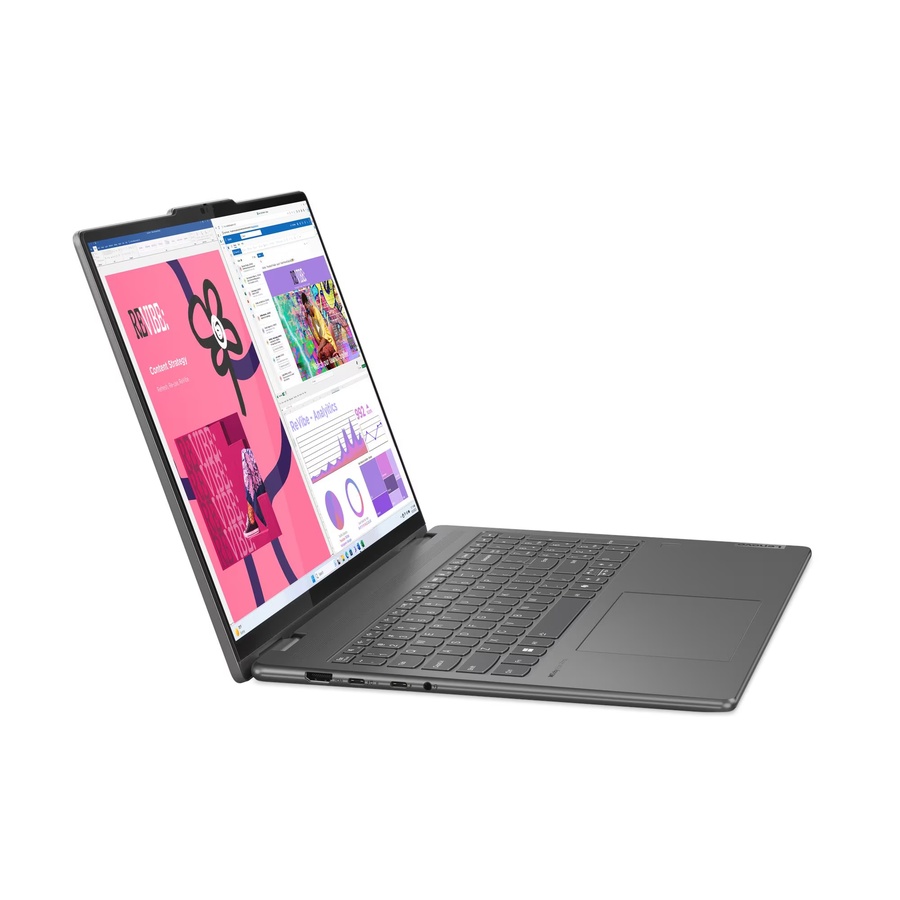Lenovo YOGA 7 | Ultra 7 155U | 1TB SSD | 16GB RAM | 16" WUXGA IPS | TOUCHSCREEN | Win11 | Backlit Keyboard | STORM GREY | 3Y Warranty – תמונה 9