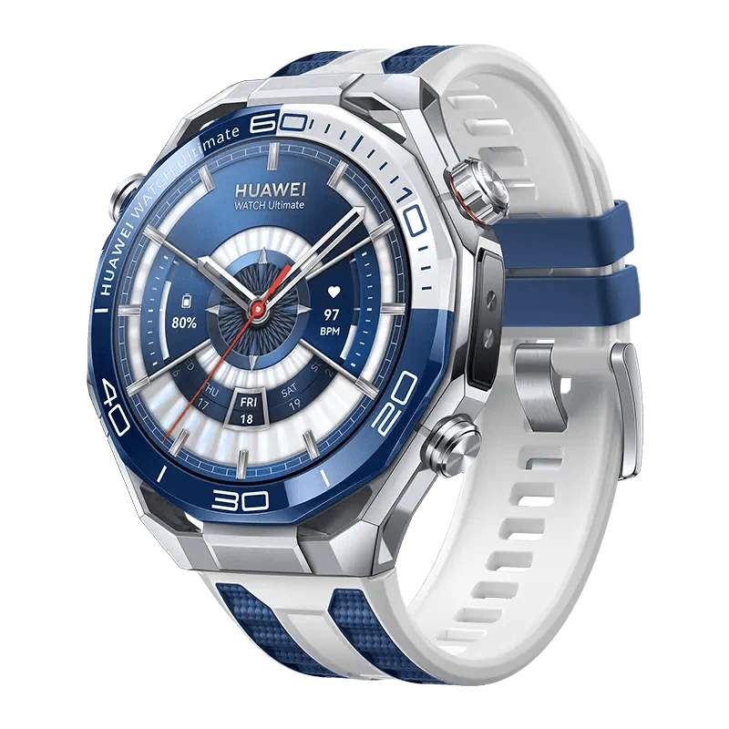 יבואן רשמי-שעון חכם Huawei Watch Ultimate 2 49mm Titanium Blue Strap