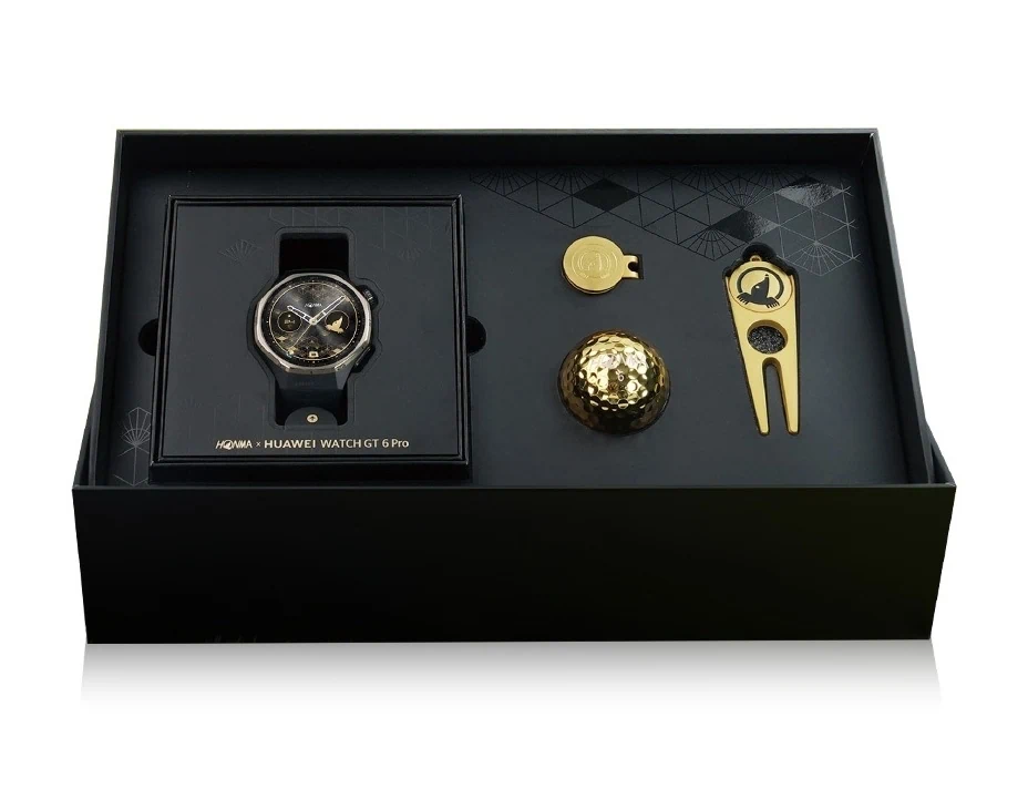 יבואן רשמי-שעון חכם Huawei Watch GT 6 Pro 46mm Black Fluoroelastomer Strap HONMA Golf Edition גלובלי – תמונה 2