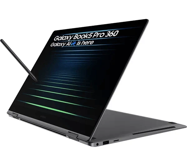 יבואן רשמי-מחשב נייד Samsung Galaxy Book5 pro 360 16" CoPilot+Pc Intel® Core™ Ultra 7 (Series 2) 32GB 1TB NP960QHA-KG3US S-Pen