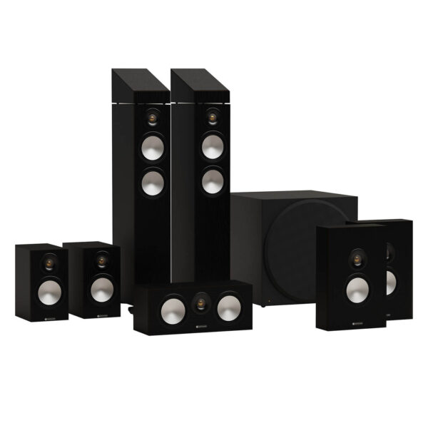 MONITOR AUDIO BRONZE 300 7.1.2 DOLBY ATMOS מערכת קולנוע ביתי שחור