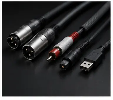 מחברי XLR, RCA, אופטי ו-USB