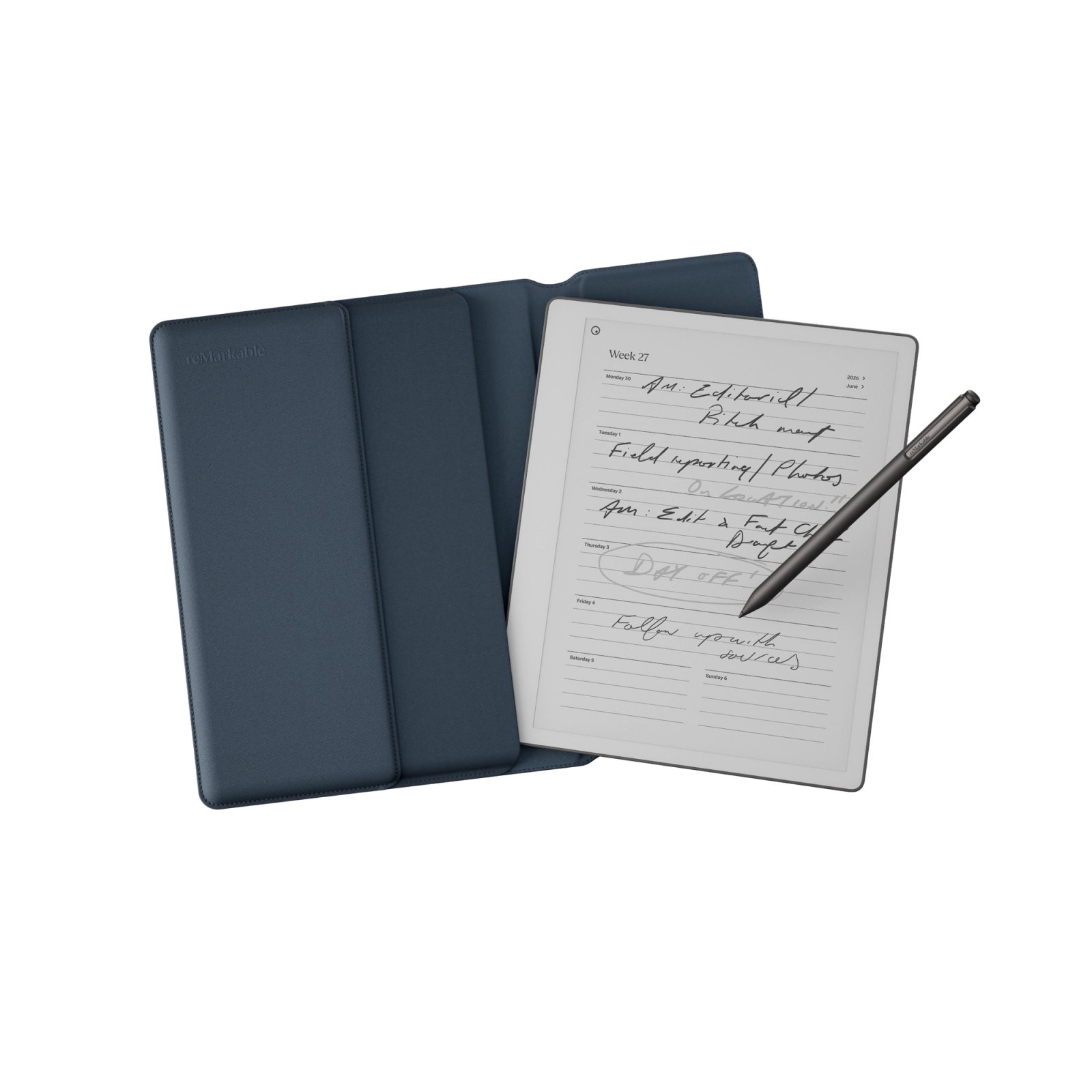 reMarkable Paper Pure עם כיסוי Sleeve Folio כחול (Ocean Blue)